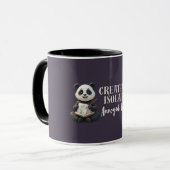 Funny Introvert Panda Mug – Creative in Isolation Mok (Voorkant links)