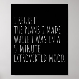 Funny Introvert Plans Citaat Introvert Grafisch Sa Poster