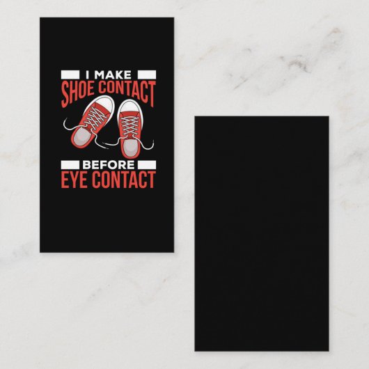 Funny Introvert Shoe Lover Vermijd oogcontact Visitekaartje (Voorkant / Achterkant)