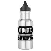 Funny Introvert Water Fles (Links)