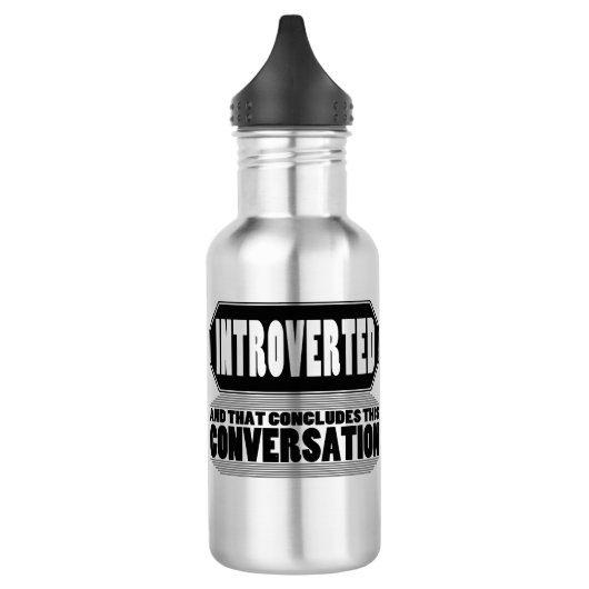 Funny Introvert Water Fles (Links)