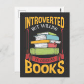 Funny Introverted Book Reader Library Enthusiast Briefkaart (Voorkant / Achterkant)
