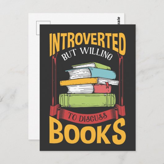Funny Introverted Book Reader Library Enthusiast Briefkaart (Voorkant / Achterkant)