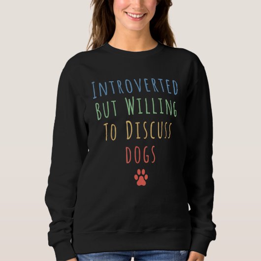 Funny Introverted, maar bereid om Mannen van katte Trui (Voorkant)
