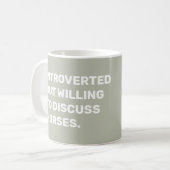 Funny Introverted, maar bereid om over paarden te  Koffiemok (Voorkant links)