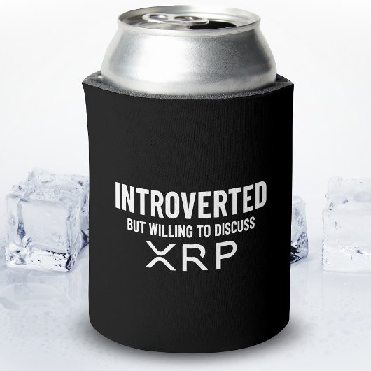 Funny Introverted XRP Cryptocurrency Citaat Blikjeskoeler