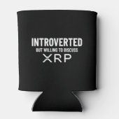 Funny Introverted XRP Cryptocurrency Citaat Blikjeskoeler (Achterkant)