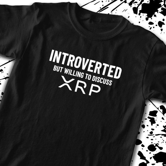 Funny Introverted XRP Cryptocurrency Citaat T-shirt
