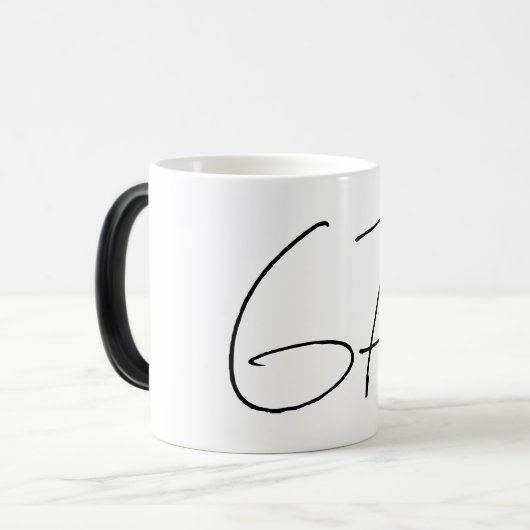 funny invisible 67 mug magische mok (Voorkant links)
