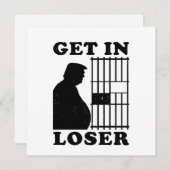 Funny Invitation Loser Trump for Prison Flat Kaart (Voorkant / Achterkant)