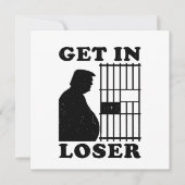Funny Invitation Loser Trump for Prison Flat Kaart (Voorkant)