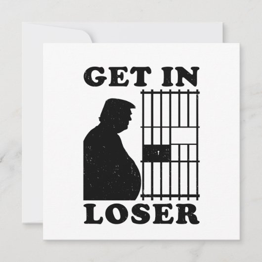 Funny Invitation Loser Trump for Prison Flat Kaart (Voorkant)