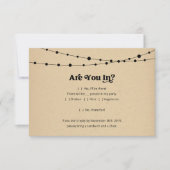 Funny Invitation Reply Kaart Insert - Rustic Kraft (Voorkant)