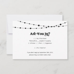 Funny Invitation Reply Kaart invoegen