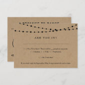 Funny Invitation RSVP Card Insert w-Song Request Kaart (Voorkant / Achterkant)