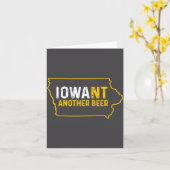 Funny Iowant Another Beer Iowa Beer Distressed Kaart (Gele Bloem)