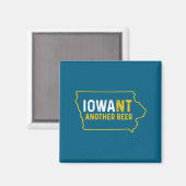 Funny Iowant Another Beer Iowa Beer Distressed  Magneet (Voorkant / Achterkant)