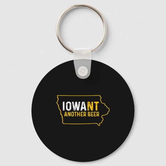 Funny Iowant Another Beer Iowa Beer Distressed  Sleutelhanger (Voorkant)