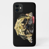 Funny iPhone Case met Pug Dog - Uw kleuren (Achterkant)