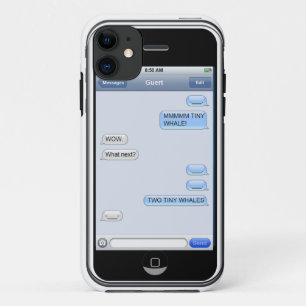 Funny iPhone whale tekstbericht 11 Hoesje