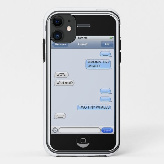 Funny iPhone whale tekstbericht Case-Mate iPhone Case (Achterkant)