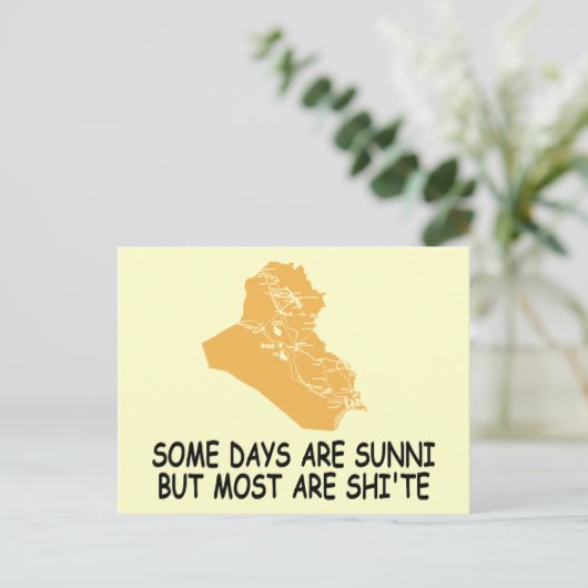 Funny Irak-oorlog Briefkaart (Staand voorkant)