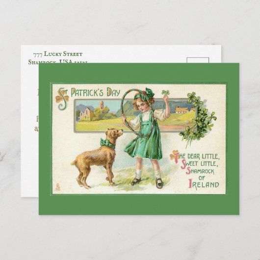 Funny  Ireland St. Patrick's Day Feestdagenkaart (Voorkant / Achterkant)