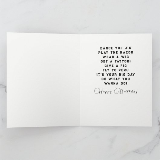 Funny Irish Birthday Kaart (Binnen)