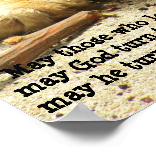 Funny Irish Blessing with Smiling Kat Poster (Hoek)