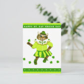 Funny Irish Cat Ireland Briefkaart (Staand voorkant)