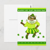 Funny Irish Cat Ireland Briefkaart (Voorkant / Achterkant)