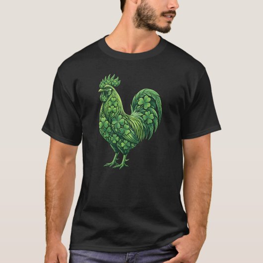Funny Irish Chicken Rooster St. Patrick’s  T-shirt (Voorkant)
