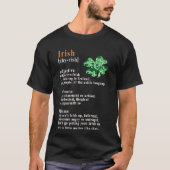 Funny Irish Dictionary Gifts for Lovers of Ireland T-shirt (Voorkant)