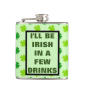 Funny Irish Drink Humor Quote Booze Whiskey Fla Heupfles (Voorkant)