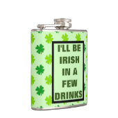 Funny Irish Drink Humor Quote Booze Whiskey Fla Heupfles (Rechts)