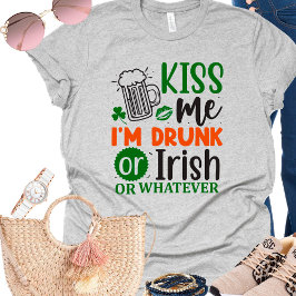 Funny Irish Drink Kiss Me St Patricks Day T-shirt