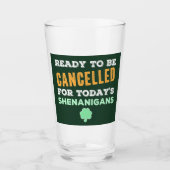 Funny Irish Drink Shenanigans Annuled Quote Glas (Voorkant)