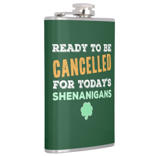 Funny Irish Drink Shenanigans Annuled Quote Heupfles (Rechts)