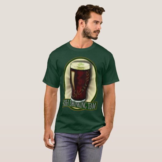 Funny Irish Drink Team T-shirt (Voorkant volledig)