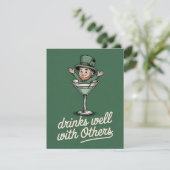 Funny Irish Drinking Buddy Party Card Feestdagenkaart (Staand voorkant)