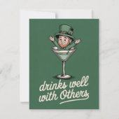 Funny Irish Drinking Buddy Party Card Feestdagenkaart (Voorkant)