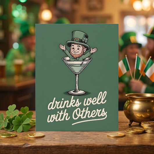 Funny Irish Drinking Buddy Party Card Feestdagenkaart
