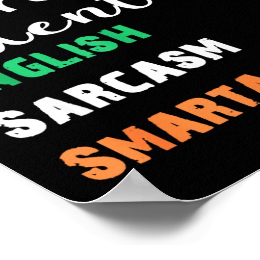 Funny Irish Fluent In Smart St Patricks Gift Poster (Hoek)