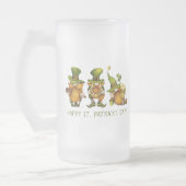 Funny Irish Gnomes Happy St Patrick's Day Matglas Bierpul (Links)