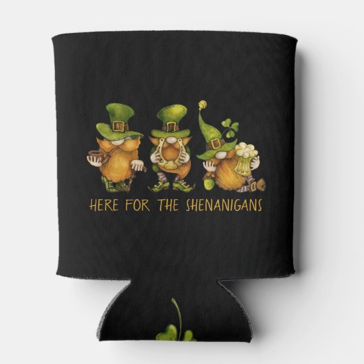 Funny Irish Gnomes Shenanigans St Patrick's Day Blikjeskoeler (Achterkant)