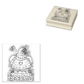 FUNNY IRISH HEN, EIEREN EN SHAMROCKS CUTE CHICKEN RUBBERSTEMPEL (Gestempeld)