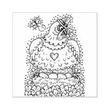 FUNNY IRISH HEN, EIEREN EN SHAMROCKS CUTE CHICKEN