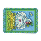 FUNNY IRISH HEN, GROENE EIEREN EN SHAMROCKS CUTE MAGNEET (Horizontaal)