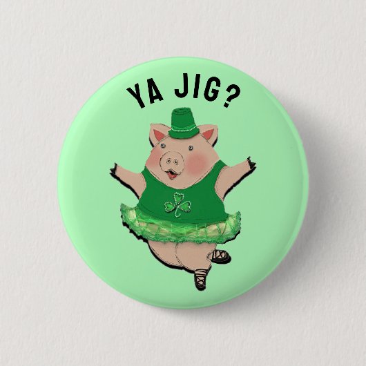 Funny Irish Jig Ronde Button 5,7 Cm (Voorkant)