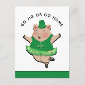 Funny Irish Jig St. Patrick's Day Briefkaart (Voorkant)